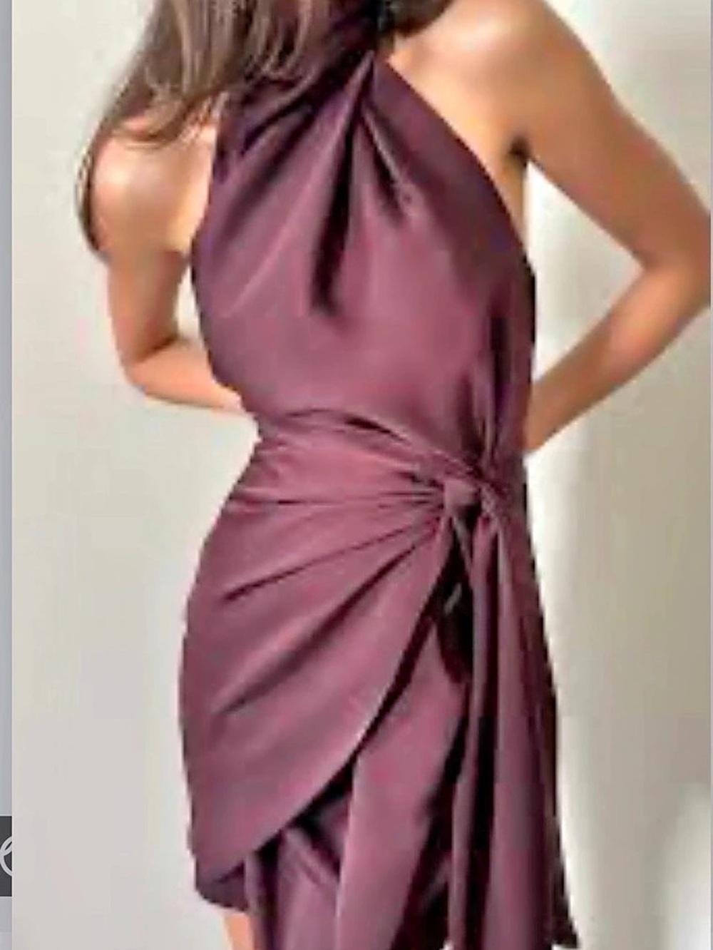 SHEIKE Draped Halter Mini Dress in Purple Size 10 au size 6 us NWT